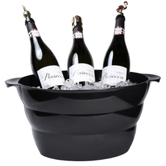 Large Black Polystyrene Oval Drinks Pail Party Tub