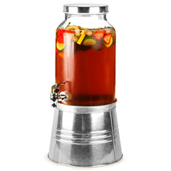 Mason Jar Drinks Dispenser with Ice Bucket Stand 5ltr