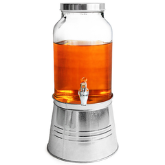 Mason Jar Drinks Dispenser with Ice Bucket Stand 5ltr