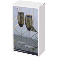 Midnight Peacock Champagne Flutes 7oz / 200ml