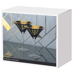 Midnight Peacock Cocktail Glasses 8.8oz / 250ml