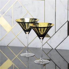 Midnight Peacock Cocktail Glasses 8.8oz / 250ml