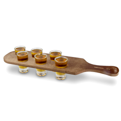 Pine Shot Paddle Board with 6 Essence Shot Glasses