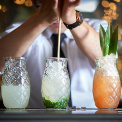 Pineapple Tiki Cocktail Glasses 17.6oz / 500ml