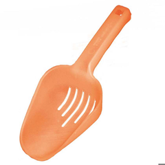 Plastic Slotted Ice Scoop Orange 10oz