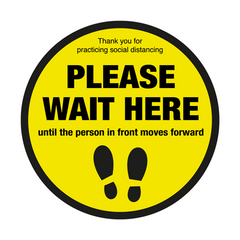 Please Wait Were Until Person In Front Moves Forward Floor Graphic 40cm