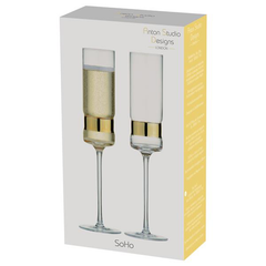 SoHo Champagne Flutes Gold 7oz / 200ml