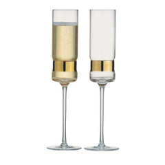 SoHo Champagne Flutes Gold 7oz / 200ml