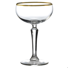 Speakeasy Gold Banded Coupe Glasses 8.25oz / 235ml