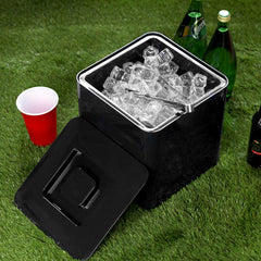 Square Ice Bucket Black 10ltr
