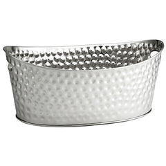 Stainless Steel Dimpled Oval Beverage Tub