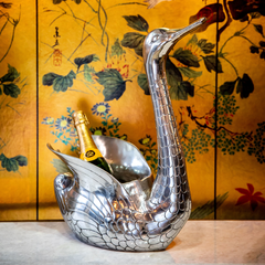 Swan Wine Cooler with Head Raised