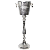 Tall Etched Champagne Bucket on Stand