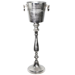 Tall Etched Champagne Bucket on Stand
