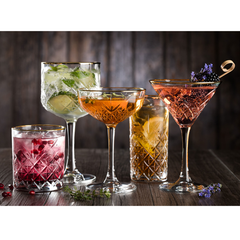 Timeless Vintage Coupe Glasses Gold Rim 9.5oz / 270ml