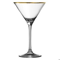 Urban Bar Verdot Gold Rim Martini Glasses 7.4oz / 210ml