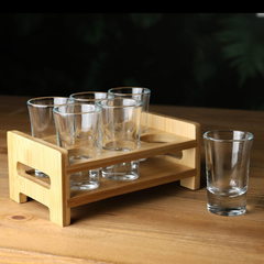 Wooden Shot Glass Holder 6 Shot