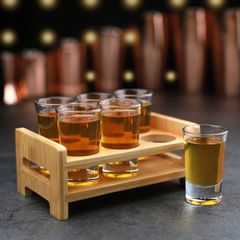 Wooden Shot Glass Holder 6 Shot