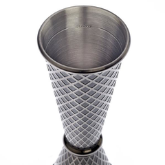 Diamond Lattice Japanese Jigger Black 1 x 2oz