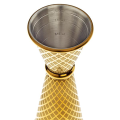 Diamond Lattice Japanese Jigger Gold 1 x 2oz