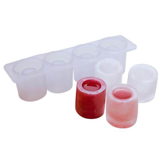 4 Cavity Clear Silicone Shot Glass Mould