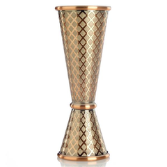 Diamond Lattice Japanese Jigger Antique Copper 1 x 2oz