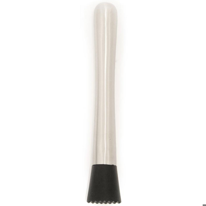 Muddler Stainless Steel Black Serrated End