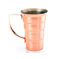 Barfly Handled Copper Stepped Jigger 2oz