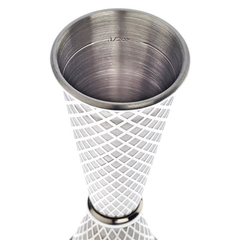Diamond Lattice Japanese Jigger Stainless Steel 1 x 2oz