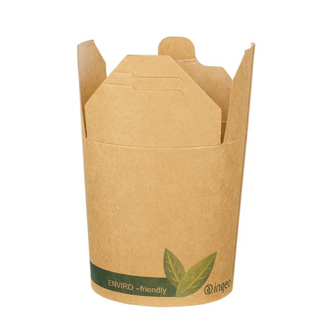 PLA Round Kraft Food Pail 16oz / 450ml