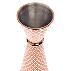 Diamond Lattice Japanese Jigger Copper 1 x 2oz