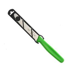 Barfly Utility Knife Rounded Tip, Wavy Edge, Green 4.3inch / 11cm