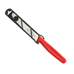 Barfly Utility Knife Rounded Tip, Wavy Edge, Red 4.3inch / 11cm