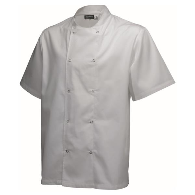Basic Stud Jacket Short Sleeve White M