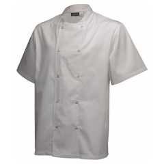 Basic Stud Jacket Short Sleeve White M