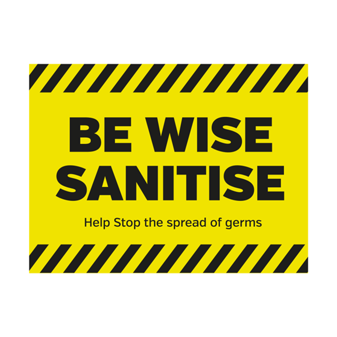 Be Wise Santise Floor Graphic 40 x 30cm