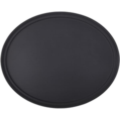 Black Non Slip Tray Oval 27 x 22inch / 68.5 x 56.5cm