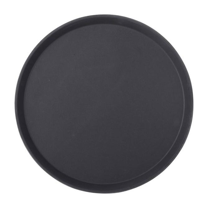 Black Non Slip Tray Round 14inch / 35.5cm