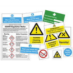 COSHH Chemical Safety Sticker Pack