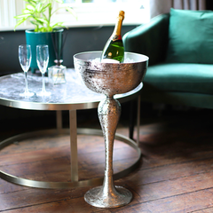 Champagne Coupe Etched Bucket on Stand
