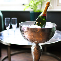 Champagne Coupe Etched Bucket on Stand
