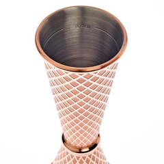 Diamond Lattice Japanese Jigger Copper 1 x 2oz
