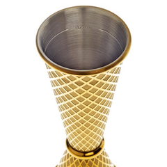 Diamond Lattice Japanese Jigger Gold 1 x 2oz