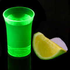 Econ Neon Green Polystyrene Shot Glasses CE 1.25oz / 35ml