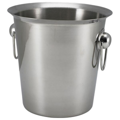 Genware Stainless Steel Wine Bucket with Ring Handles
