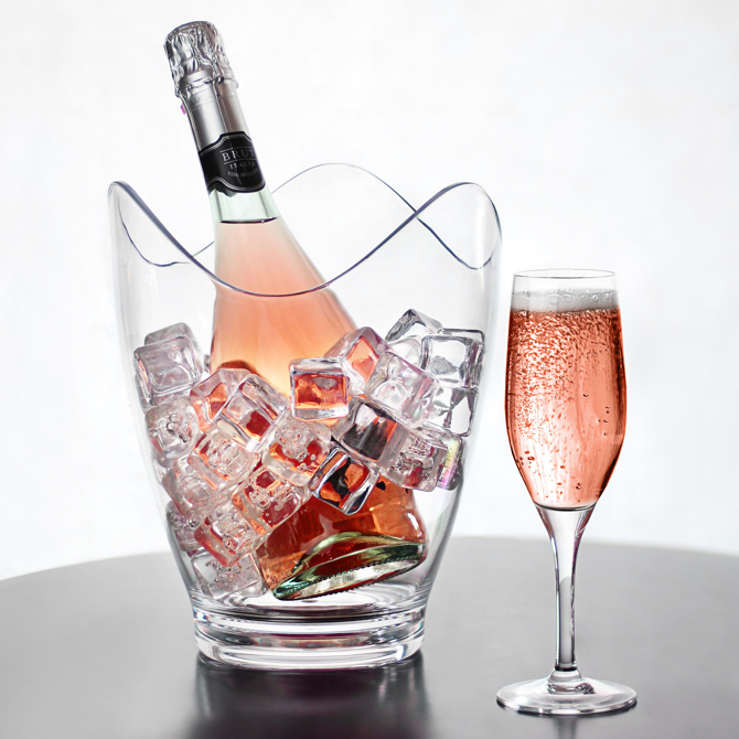 Glacier Acrylic Curve Wine Bucket