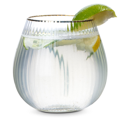 Hayworth Stemless Gin Glasses Gold Rim 22oz / 650ml