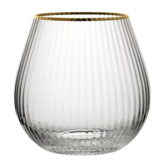 Hayworth Stemless Gin Glasses Gold Rim 22oz / 650ml