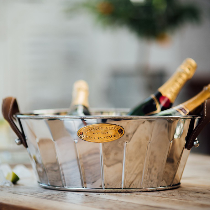 Heritage Leather Handled Champagne Bath