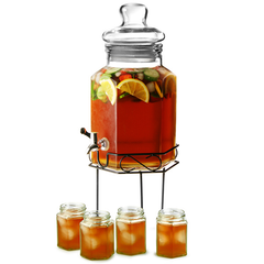 Hexagonal Drinks Dispenser with Hexagonal Tumblers